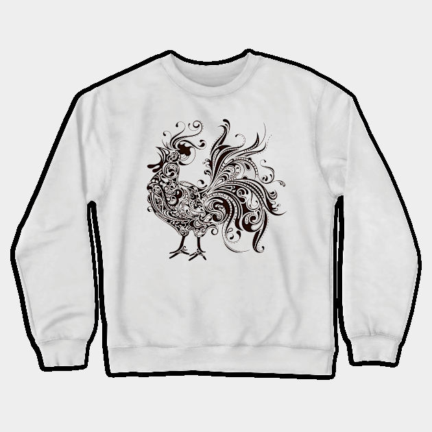 Abstract Rooster Silhouette Crewneck Sweatshirt by WannabeArtworks